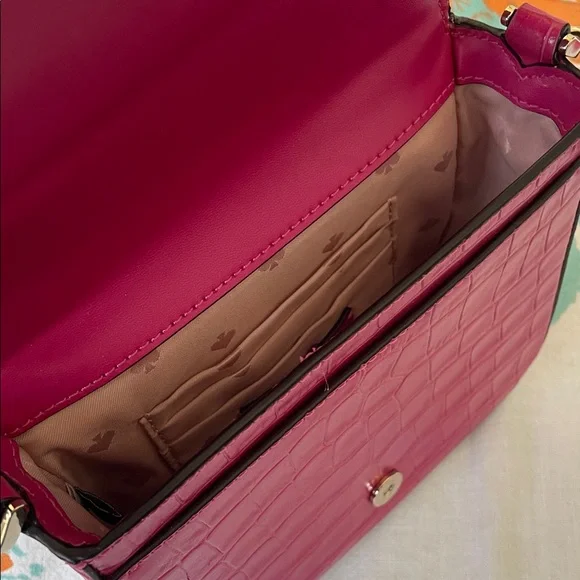 Kate Spade Fuchsia Croc-Embossed Mini Bag - Picture 5 of 8